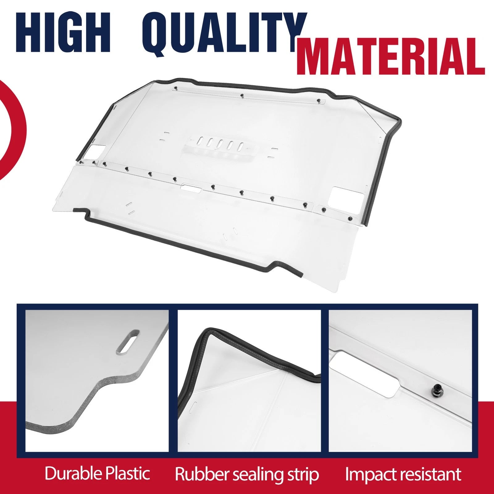 Rear Clear Windshield for Yamaha Wolverine RMAX2 1000 (2021–2024)