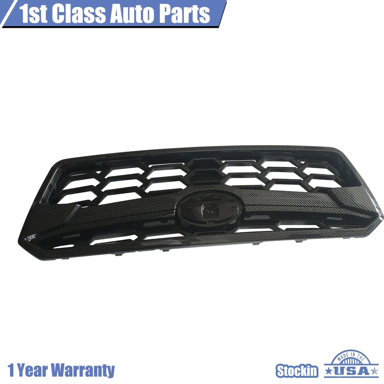3X Front Grill Grille Carbon Fiber Print for Subaru Crosstrek (2018–2020)