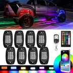8X RGB LED Rock Neon Underglow Lights for Chevy Silverado (1500, 2500 HD)
