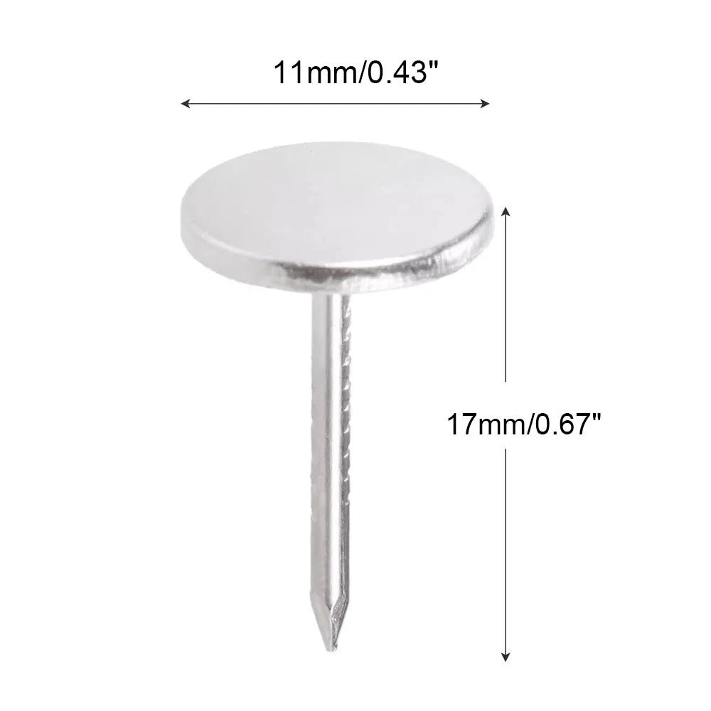 100pcs Flat Head Upholstery Nails Tacks for Various Applications