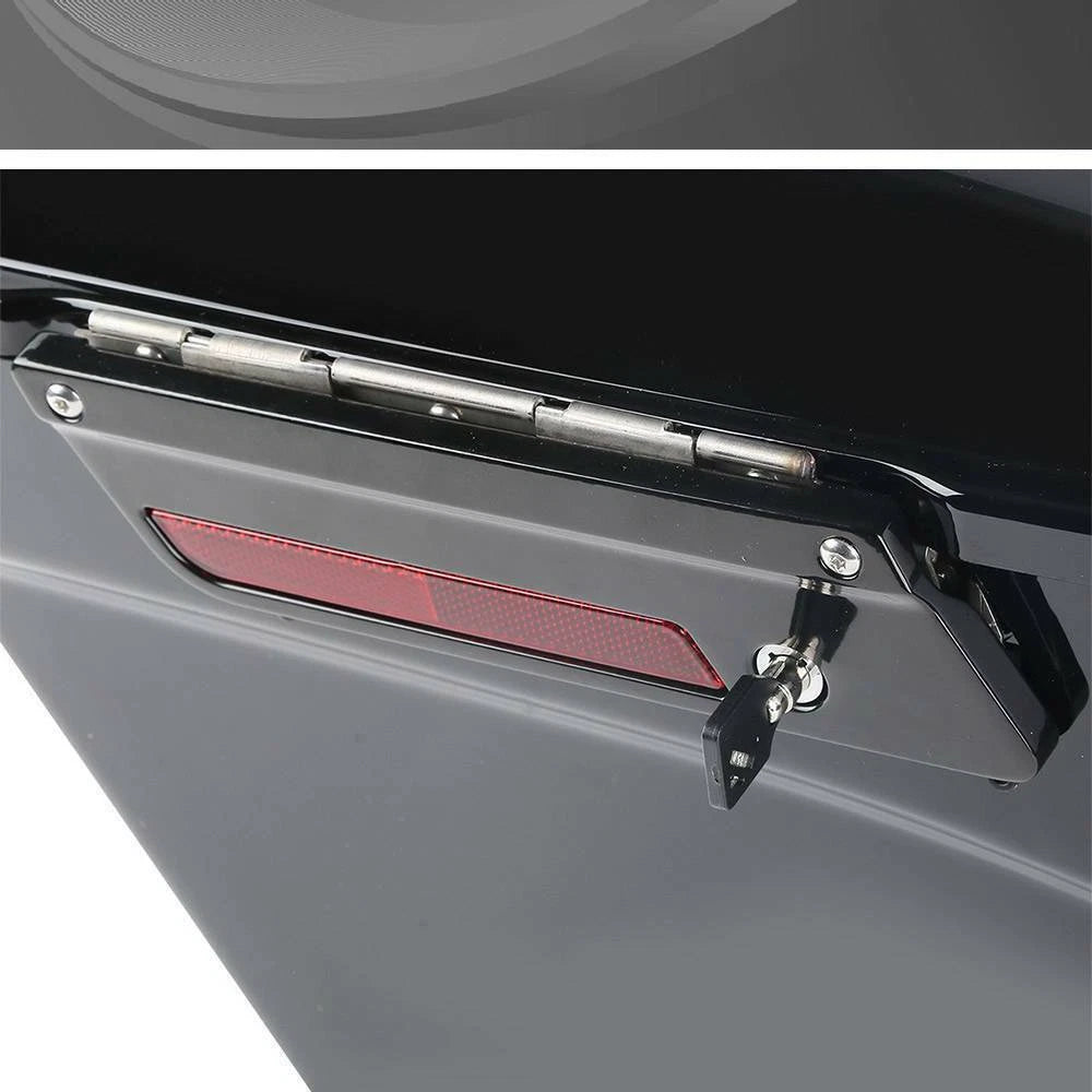 Black Hard Saddle Bags for Harley Touring Road King Glide (1994–2013)