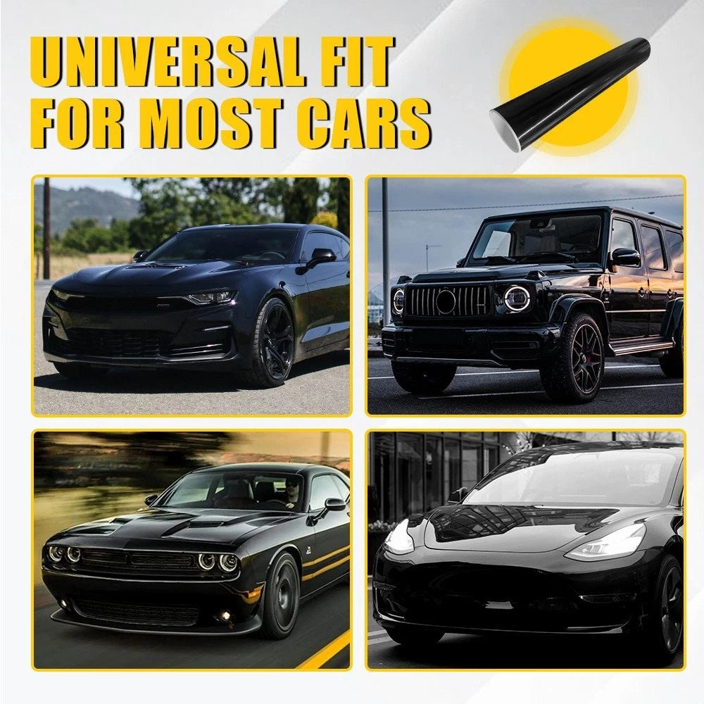 Windshield Banner for Universal Fit (60"x12") Black Vinyl Sun Strip
