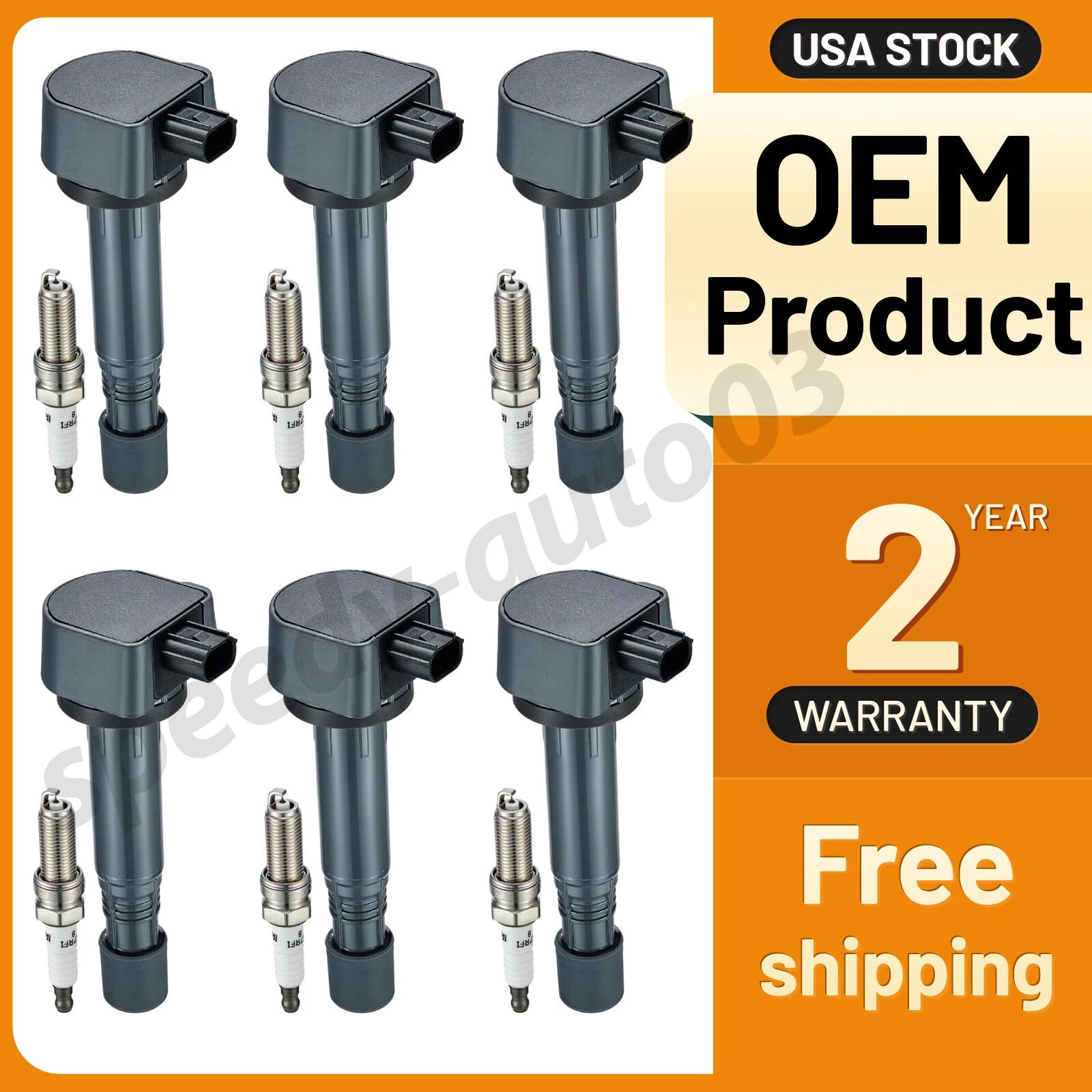 Ignition Coil & Spark Plug Pack for Honda Pilot (2009–2015) 3.5L V6