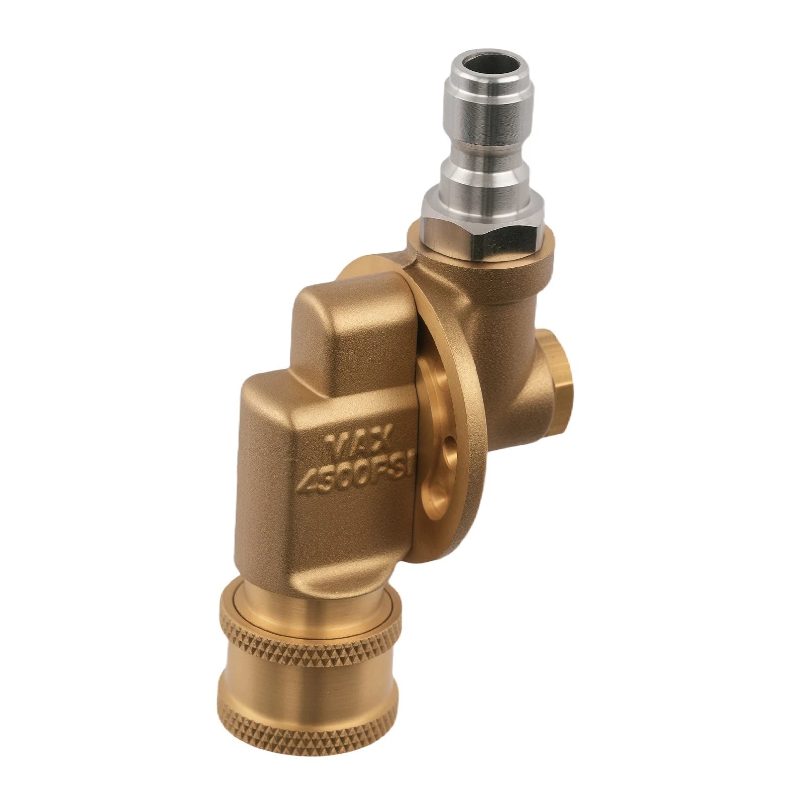 1/4" Pressure Washer Pivoting Adapter Coupler Quick Connect Brass (240°)