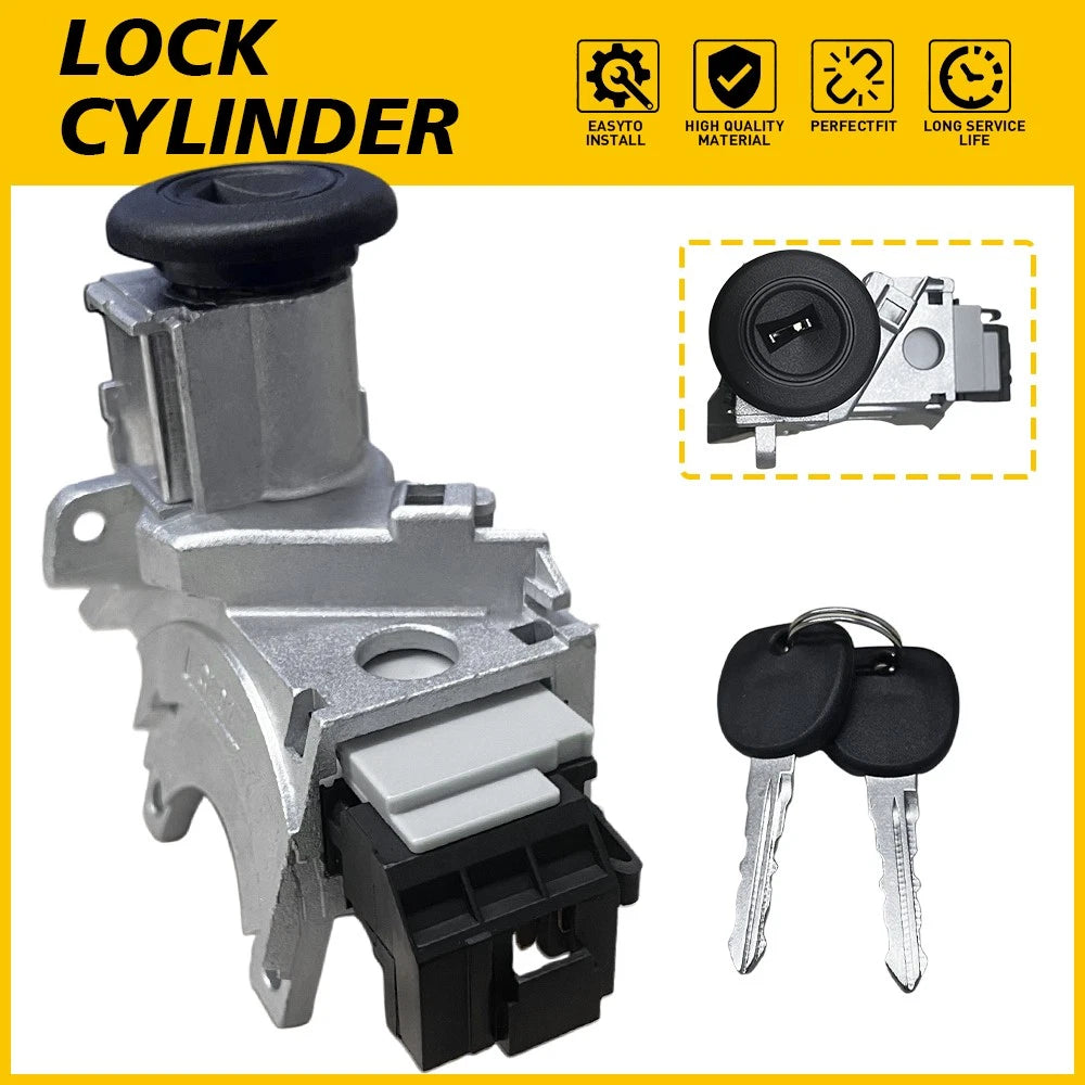 Ignition Key Switch Cylinder Kit w/ 2 Keys & Door Locks for Chevrolet 45298