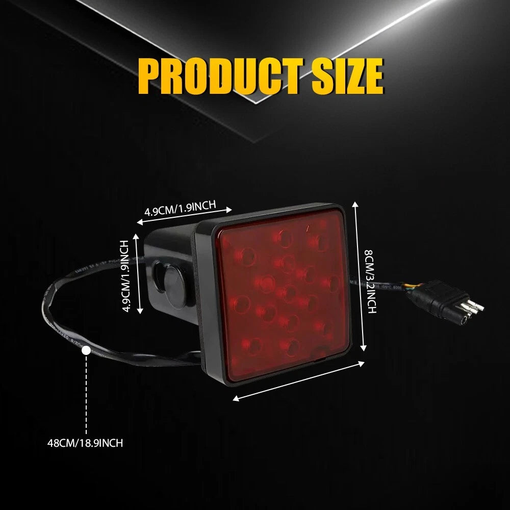 15-LED Brake Light Tail Cover for Truck RV (Fit Towing)