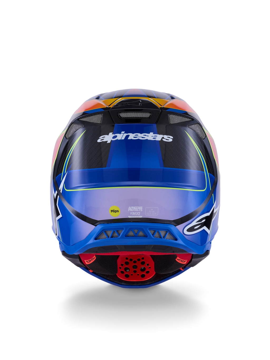 Alpinestars Supertech M10 Era Helmet for Offroad (Large, Blue Red Yellow)