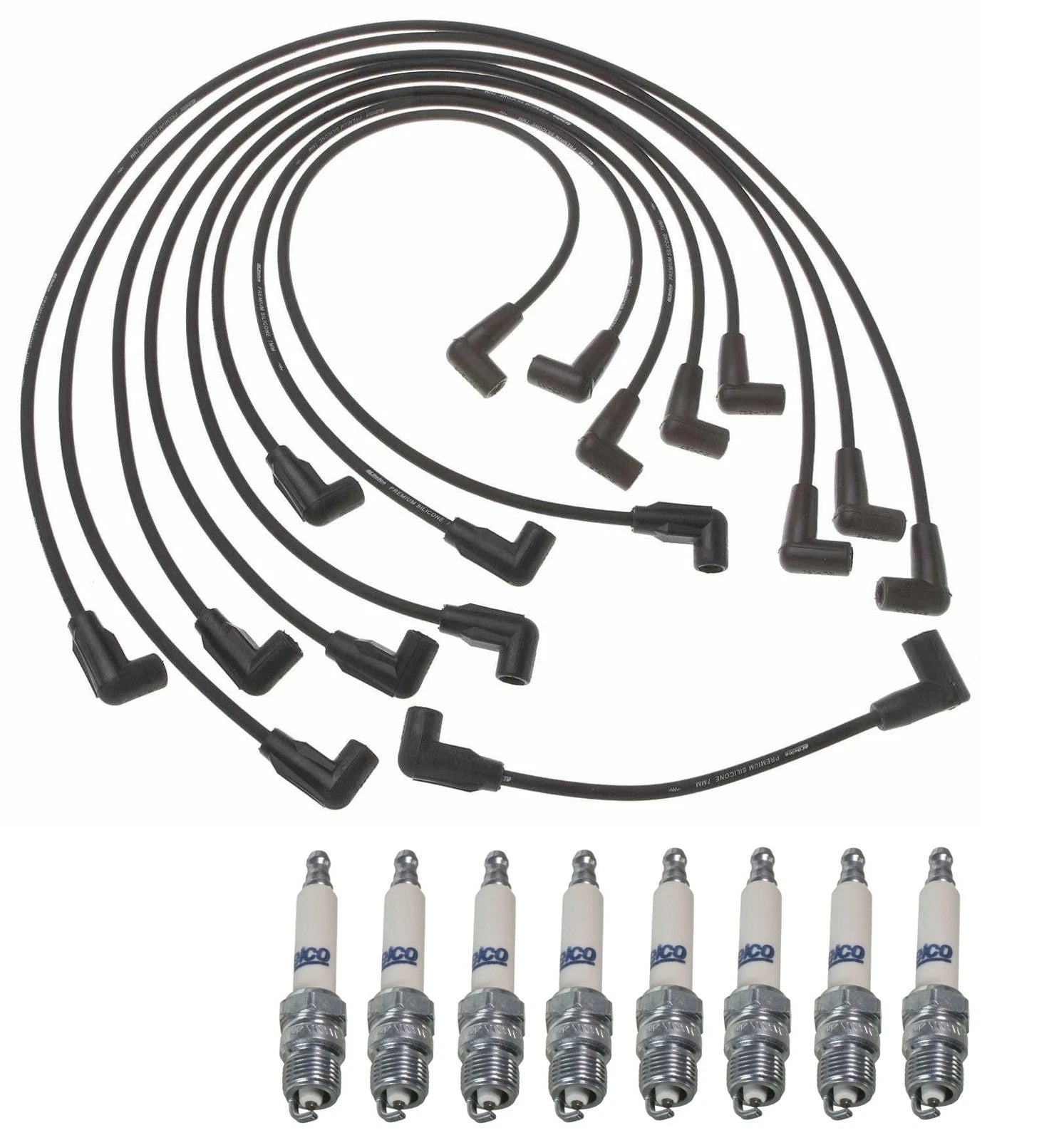 Pro Ignition Wire Set & ACDelco Rapidfire Spark Plugs for Chevy GMC V8