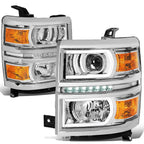 LED DRL U Tube Bar for Silverado Projector Headlight (2014–2015)