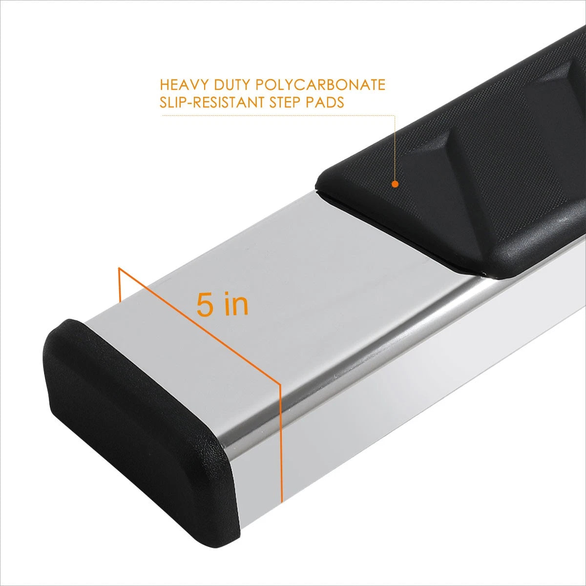Set of 2 Step Pad Nerf Bars for Dodge Ram 1500-3500 Crew Cab (2009–2024)
