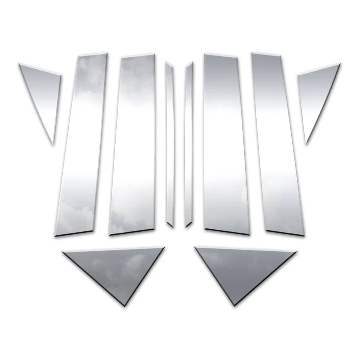 Diamond Grade 10pc Stainless Steel Pillar Post Covers for 2019-24 Toyota Avalon