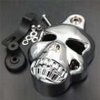 Chrome Skull Horn Cover for Harley Davidson Cowbell Horns (1992–2020)