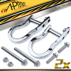 2X Chrome Tow Hooks for Chevy Silverado 1500 (2007–2018) GMC Sierra