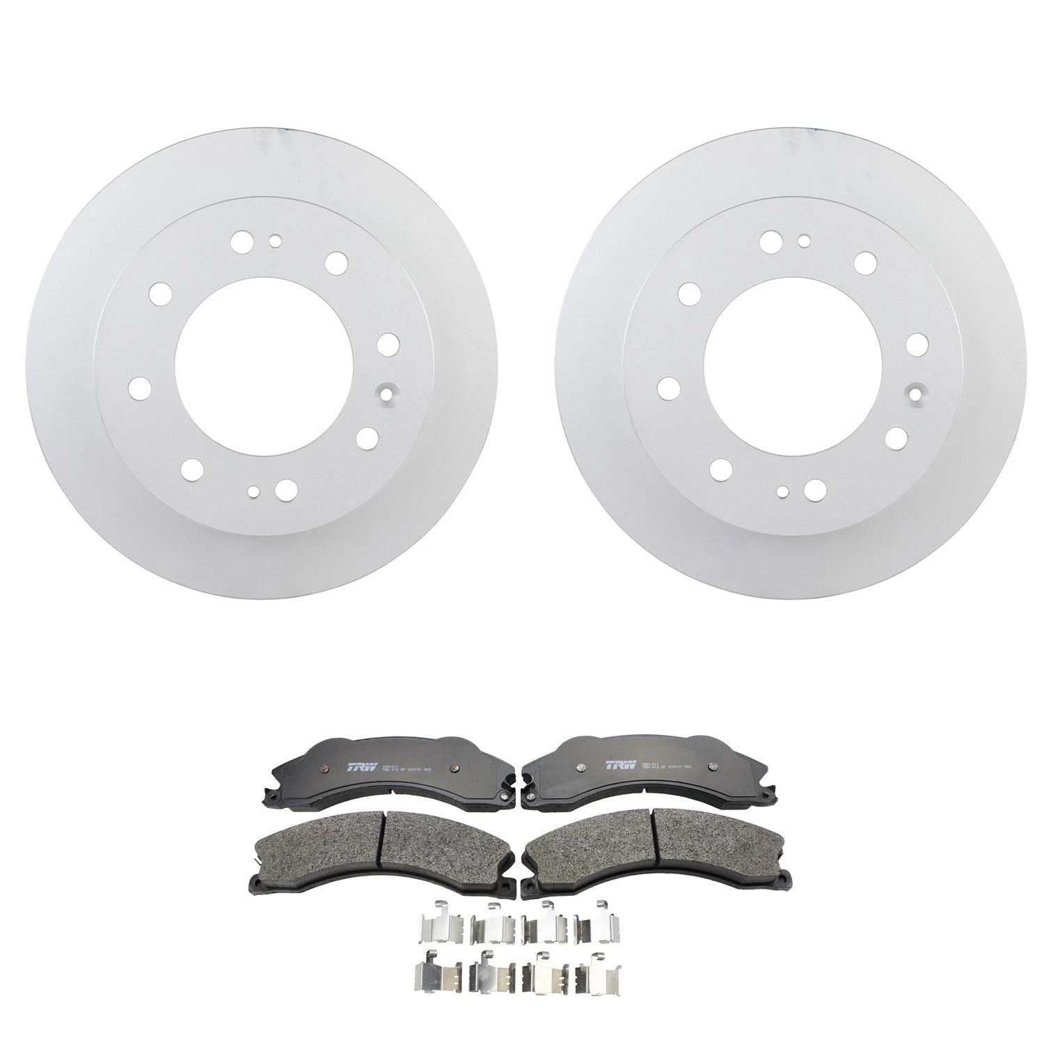 Bosch QuietCast Front Rotors & TRW Pro Semi-Metallic Brake Pads for Sierra 2500