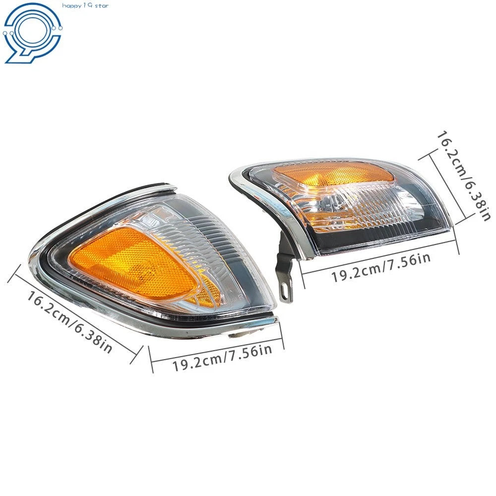 2PC Chrome Side Marker Corner Parking Lights for Toyota Tacoma (2001–2004)