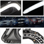 Clear Lens Front Bumper Fog Light Bezel Cover with LED DRL for Mazda 6 (2014–2016)