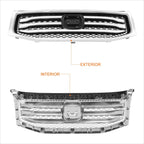 Front Upper Grille Assembly for Honda Pilot (2012–2015) w/Badge Slot, Chrome Moulding