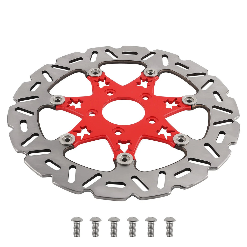 Front Disc Rotors for Harley-Davidson Dyna (2006–2017) & Sportster (2014–2024) Red