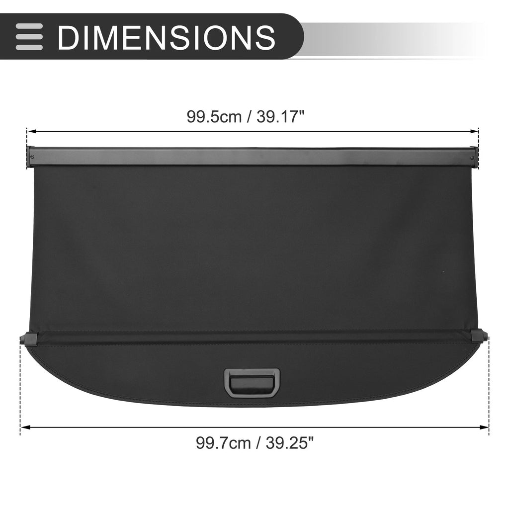 Retractable Cargo Cover for Nissan Kicks (2018–2024) Gloss Black