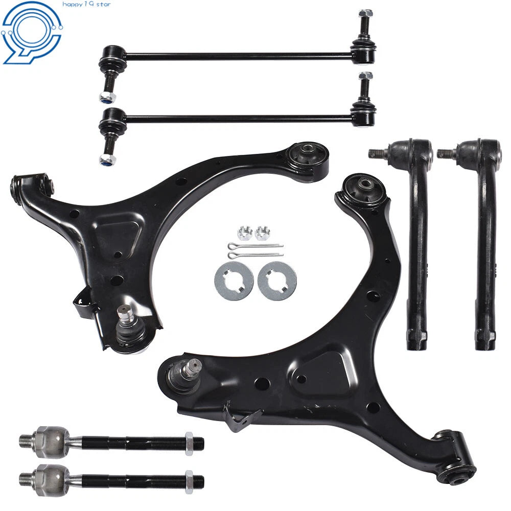 8Pc Front Lower Control Arm & Sway Bar Link Boots for Hyundai Santa Fe (2007–2012)