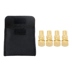 Set of 4 Brass Tire Valve Cores for Auto (0-60 PSI)