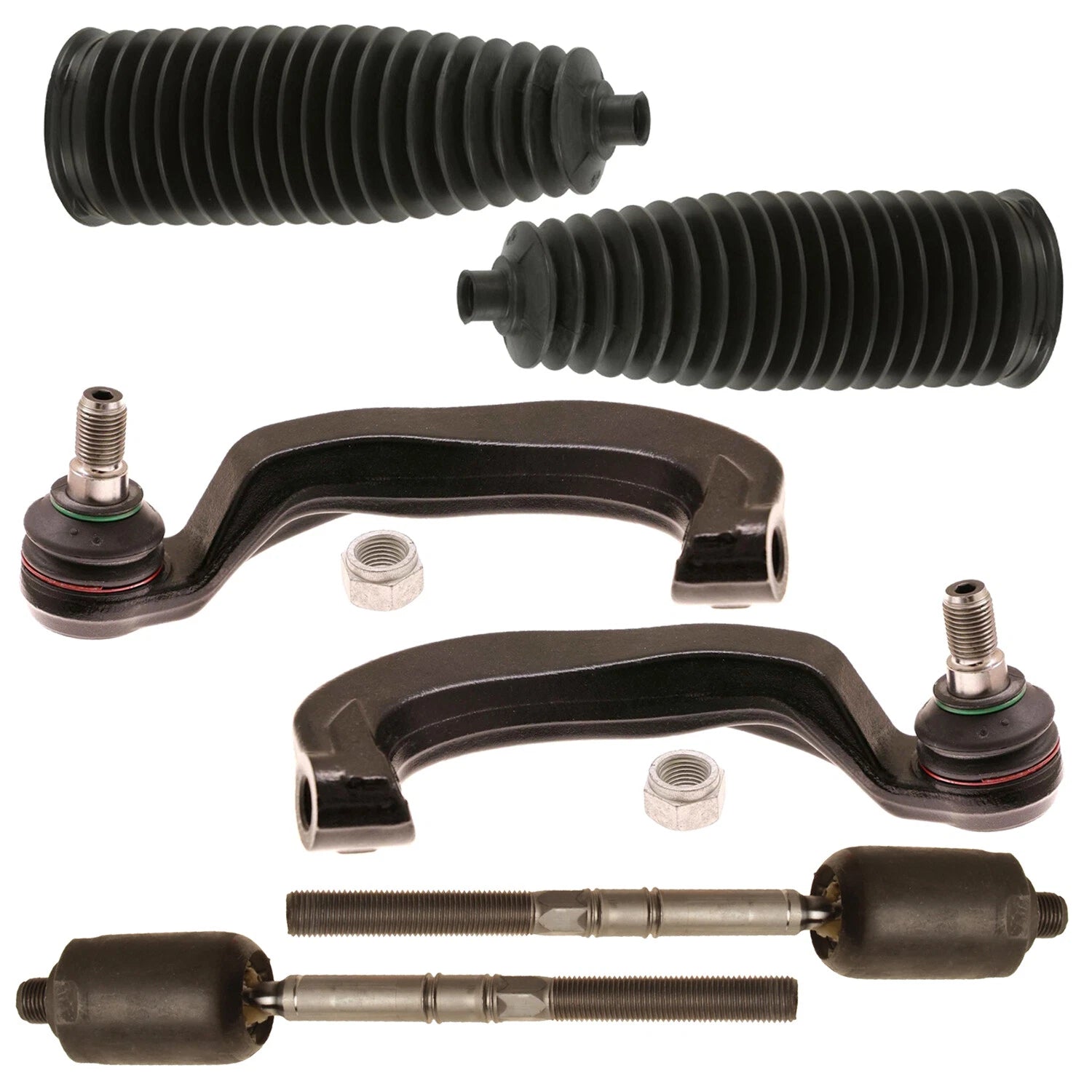 Set of 6 Inner Outer Steering Tie Rods Boots for Mercedes W220 S430 S500 4Matic