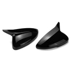 Pair Glossy Black Rearview Mirror Cover Cap Trim for Honda Accord (2018–2022)