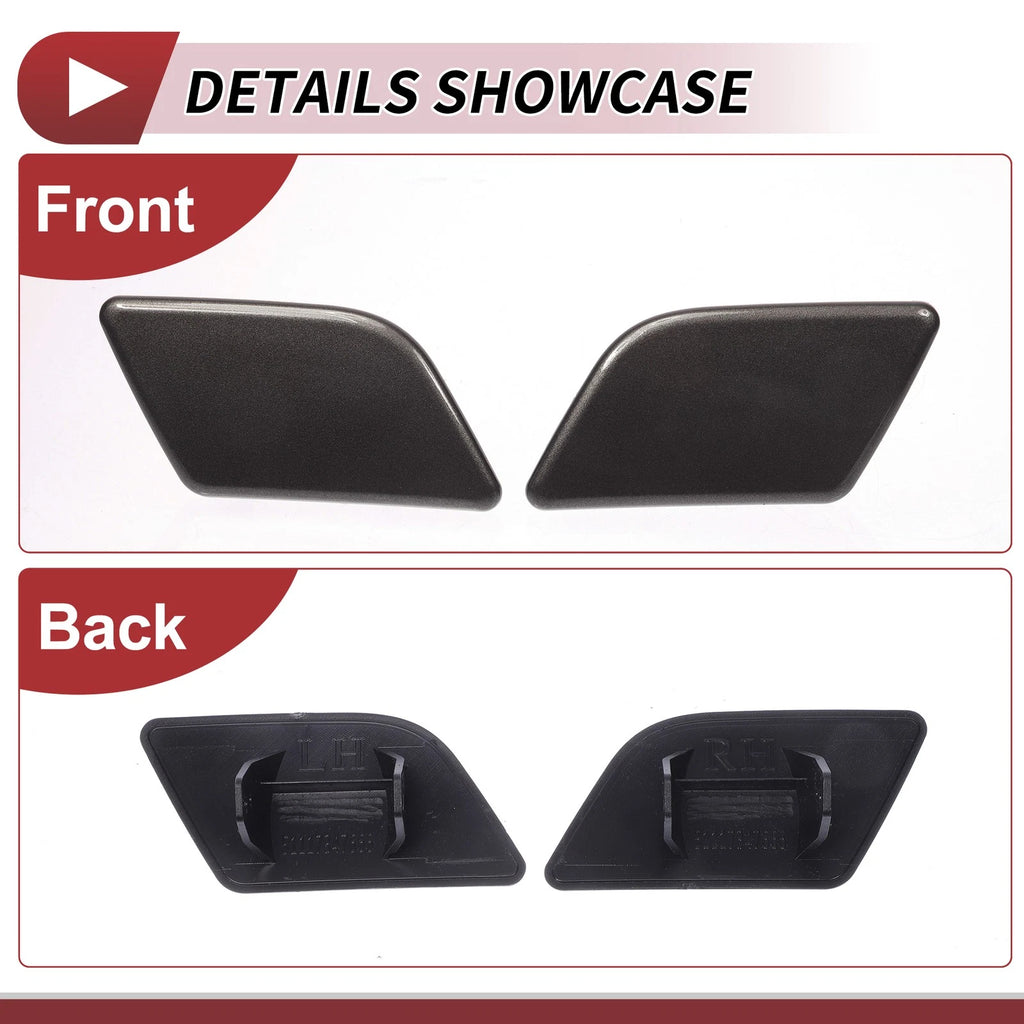 Washer Nozzle Cover Cap Set of 2 No.51117347666 for BMW X1 (2013–2015) Brown