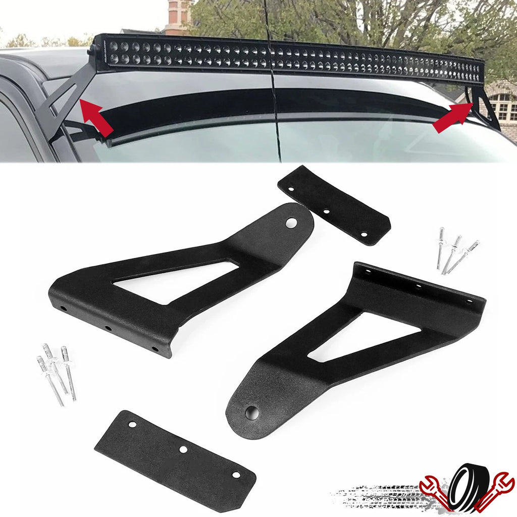 2X Curved LED Light Bar Mount Brackets for Ford F150 (2004–2014)
