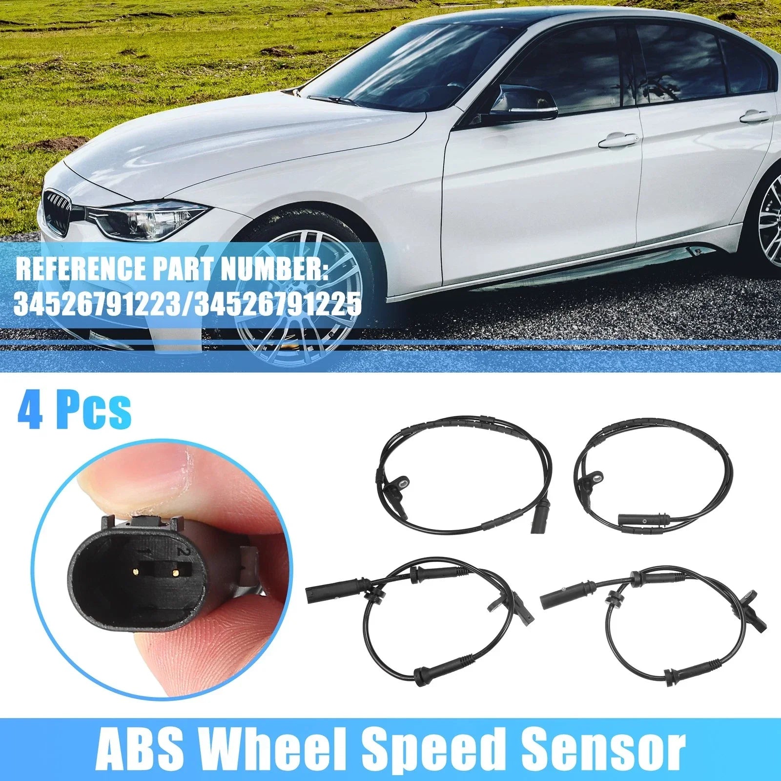 Front Rear Left Right ABS Wheel Speed Sensor for BMW (2016-2016)