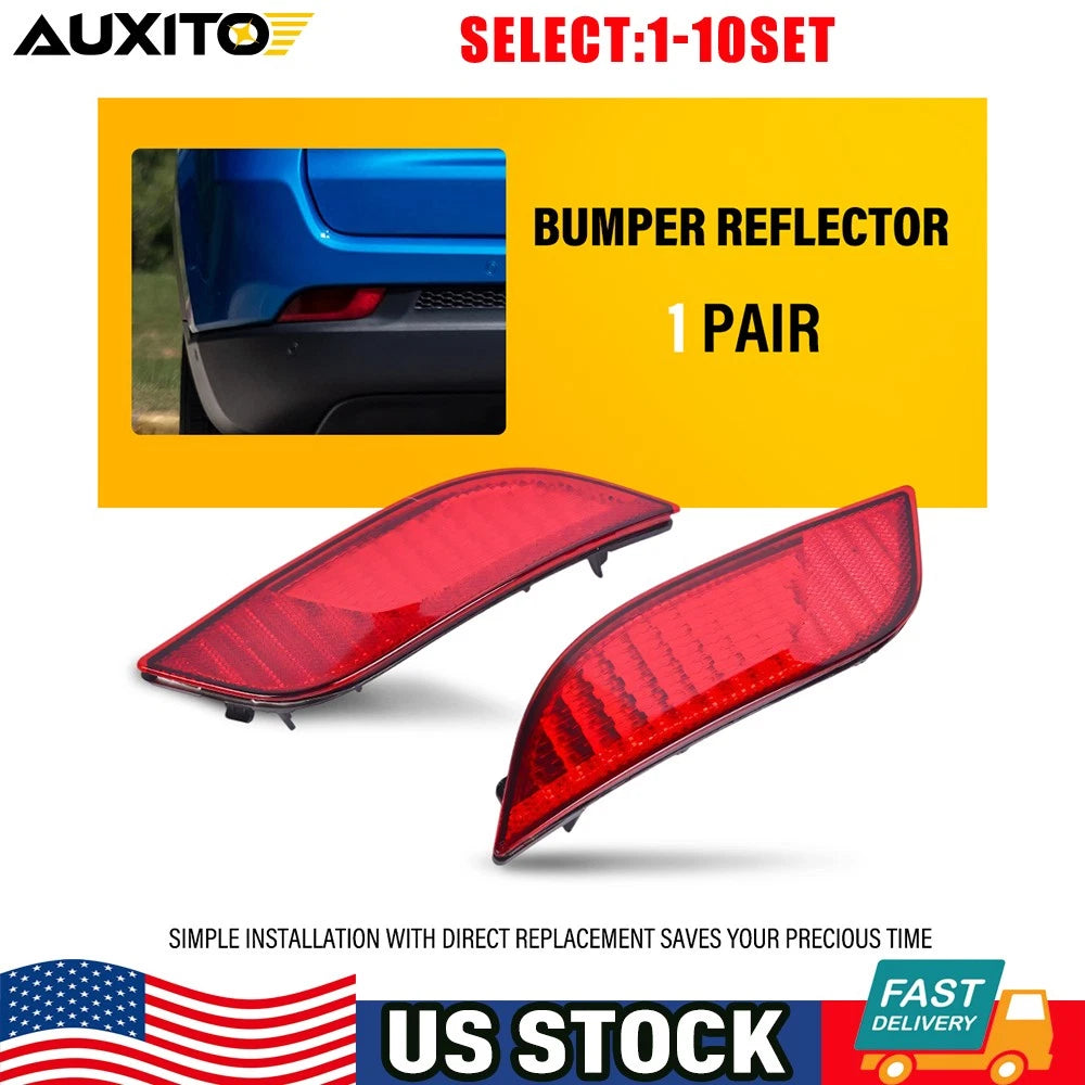 Set of 2 Rear Bumper Reflector Marker Lights for Jeep Compass (2017–2021)