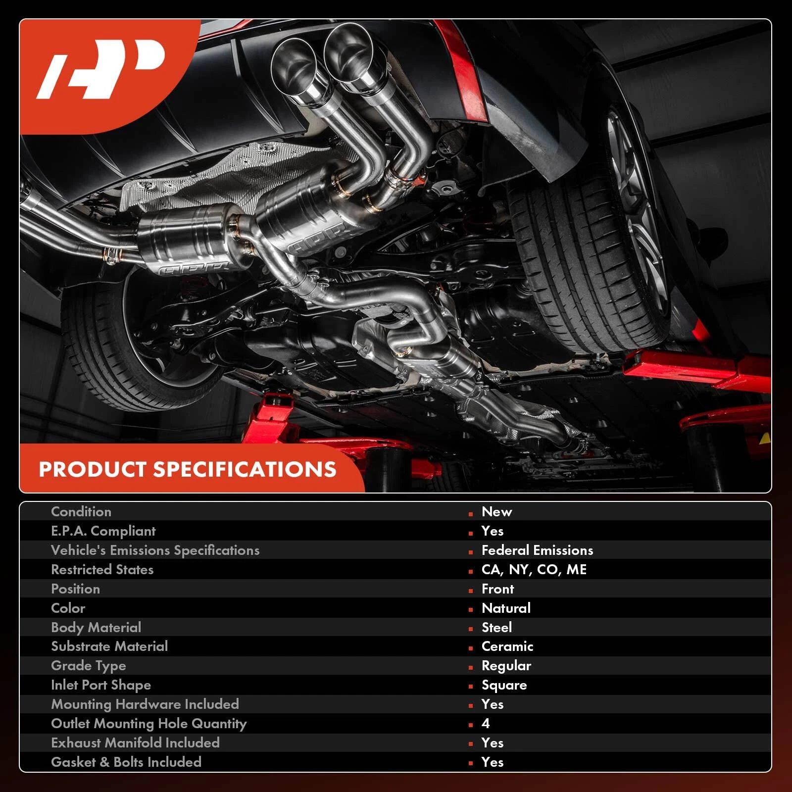 Catalytic Converter with Integrated Exhaust Manifold for Honda Accord (2003–2007)
