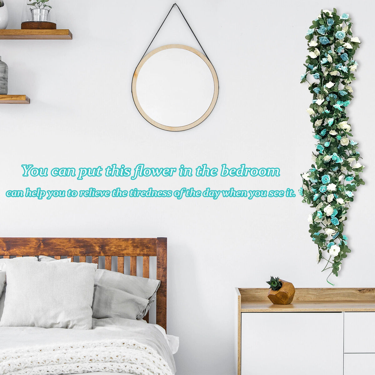 5PCS Artificial Silk Ivy Hanging Garland for Wedding Decor
