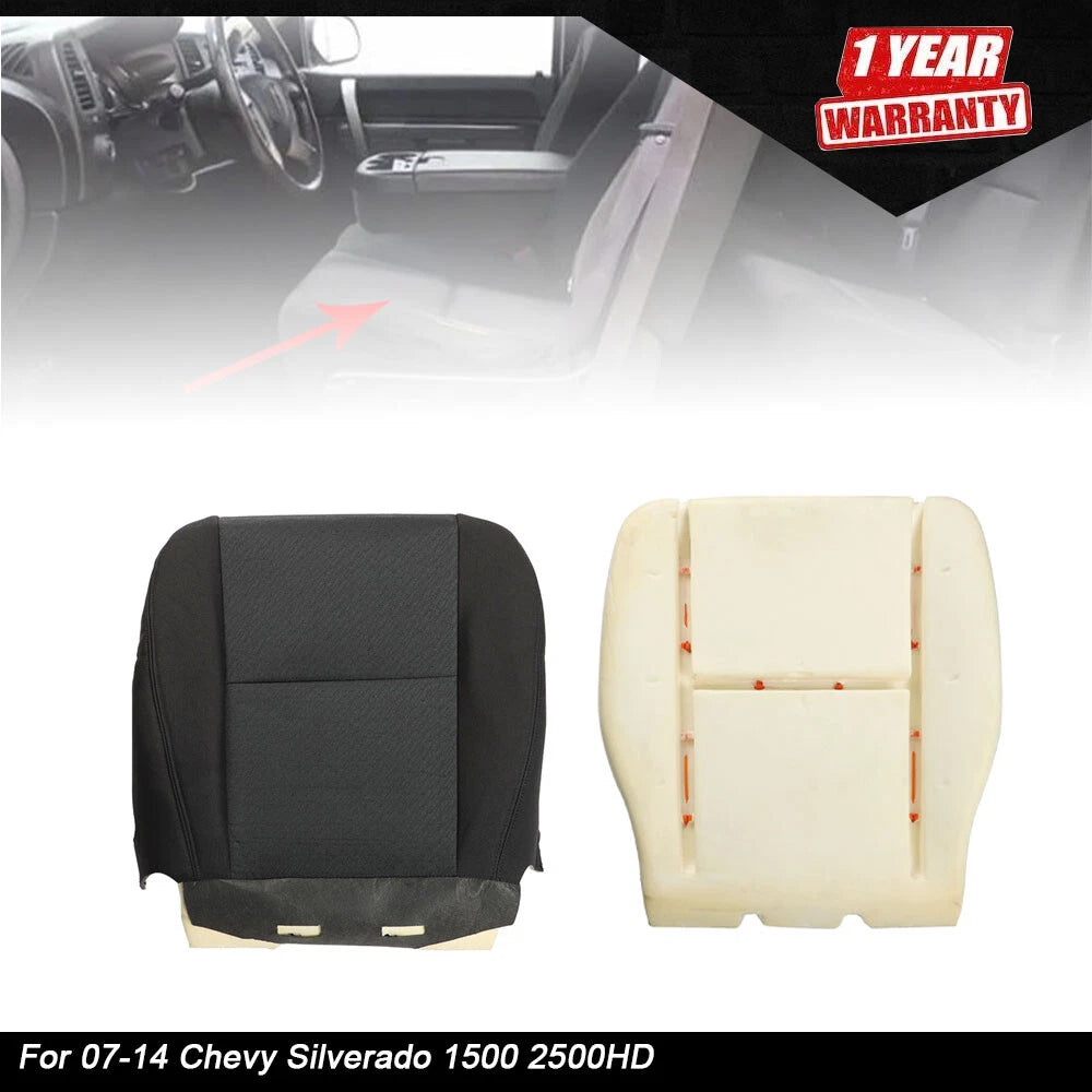 Driver Side Bottom Cloth Seat Cover for Chevy Silverado 1500 (2007–2014)