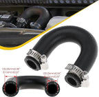 LS Heater Core Bypass Delete Hose Coolant Crossover w/ Clamps for Chevy Pontiac