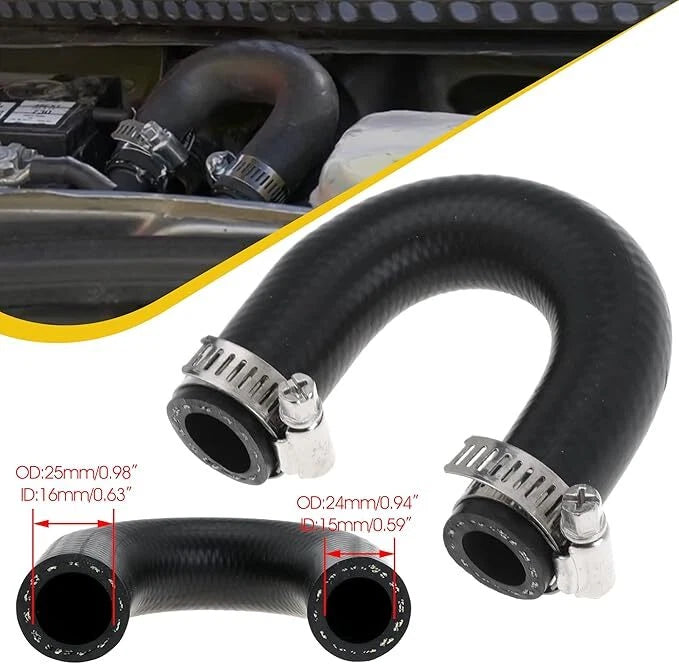 LS Heater Core Bypass Delete Hose Coolant Crossover w/ Clamps for Chevy Pontiac