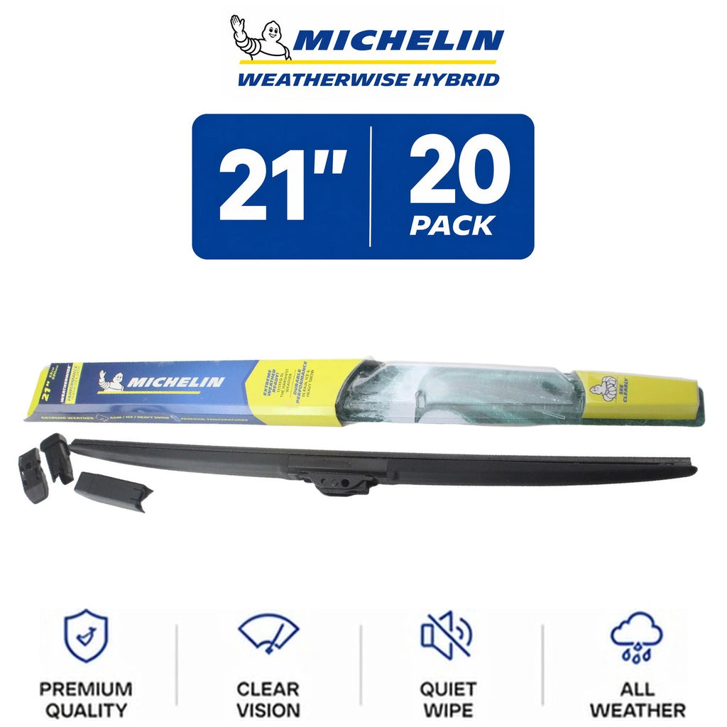 Set of 2 Michelin WeatherWise Hybrid Wiper Blades 21" for All Vehicles