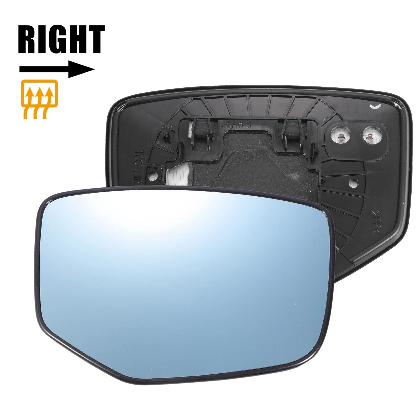 Right Side Blue Heated Mirror Glass for Honda Accord (2008–2010)