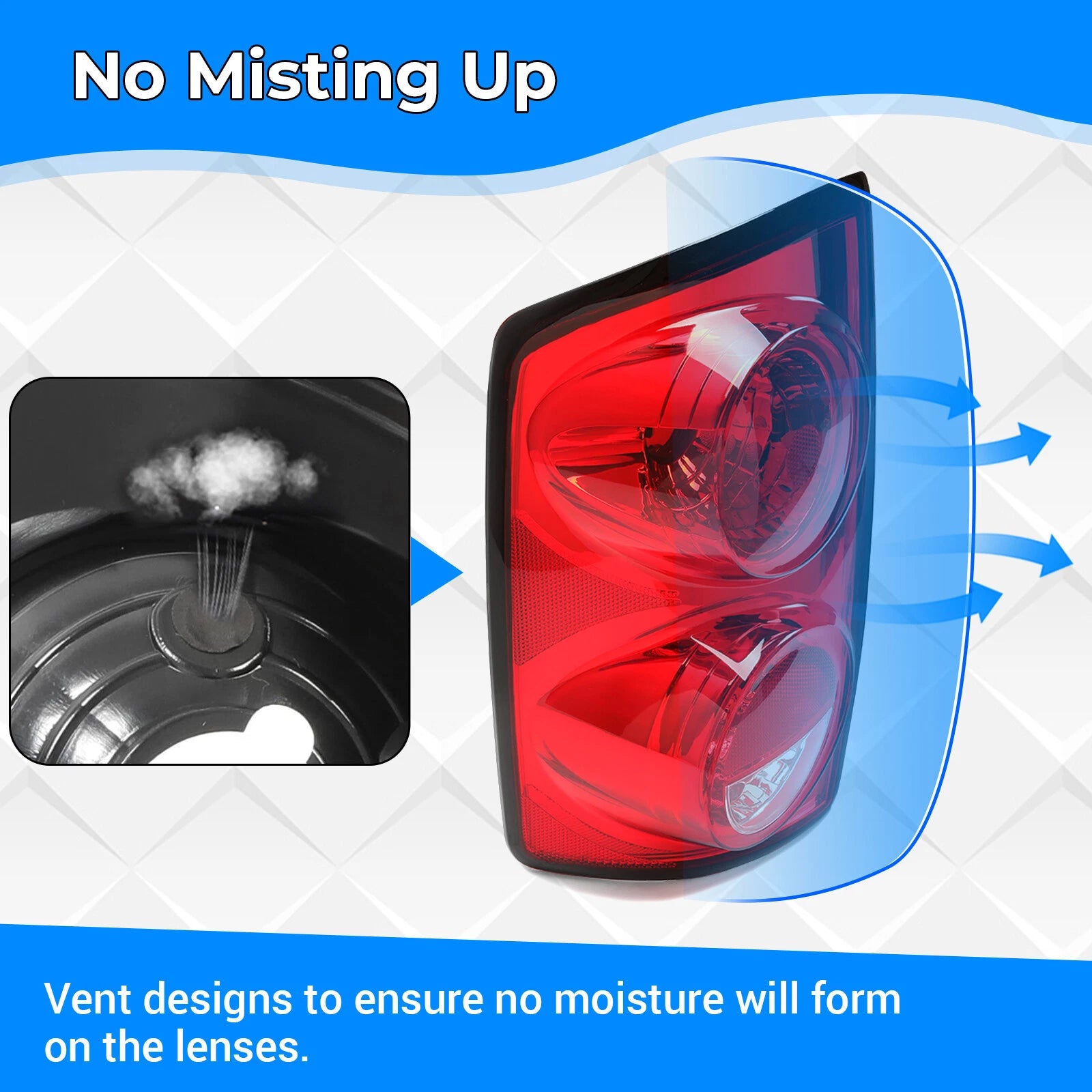 Driver Left Tail Light for Dodge Ram 1500 2007–2008, Ram 2500 2007–2009