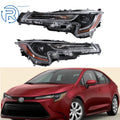 Set of 2 LED Headlights Assembly for Toyota Corolla (2023–2024) Black