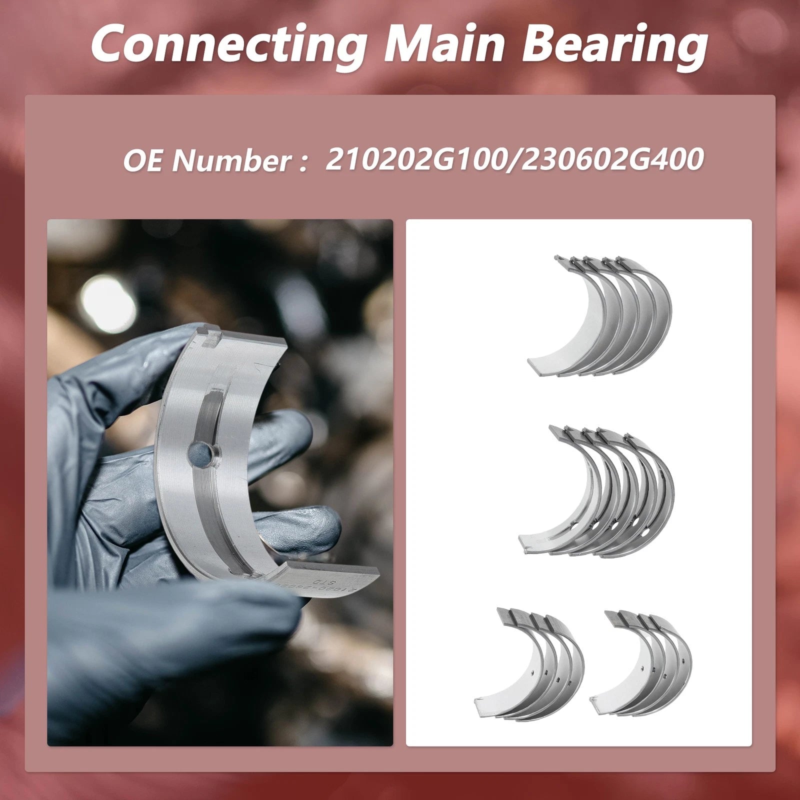 Main Bearing and Connecting Rod Bearing Kit No. 210-25100 for Hyundai Tucson (2016–2023)
