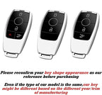 Black ABS Key Fob Shell Cover with Keychain for Mercedes E-Class S-Class (2017-2025)