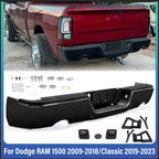 Gloss Black Rear Bumper for Dodge Ram 1500 (2009–2018) w/Dual Exhaust