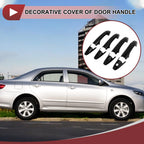 Set of 4 Car Door Handle Covers for Honda CR-V (2007–2011) Gloss Black ABS