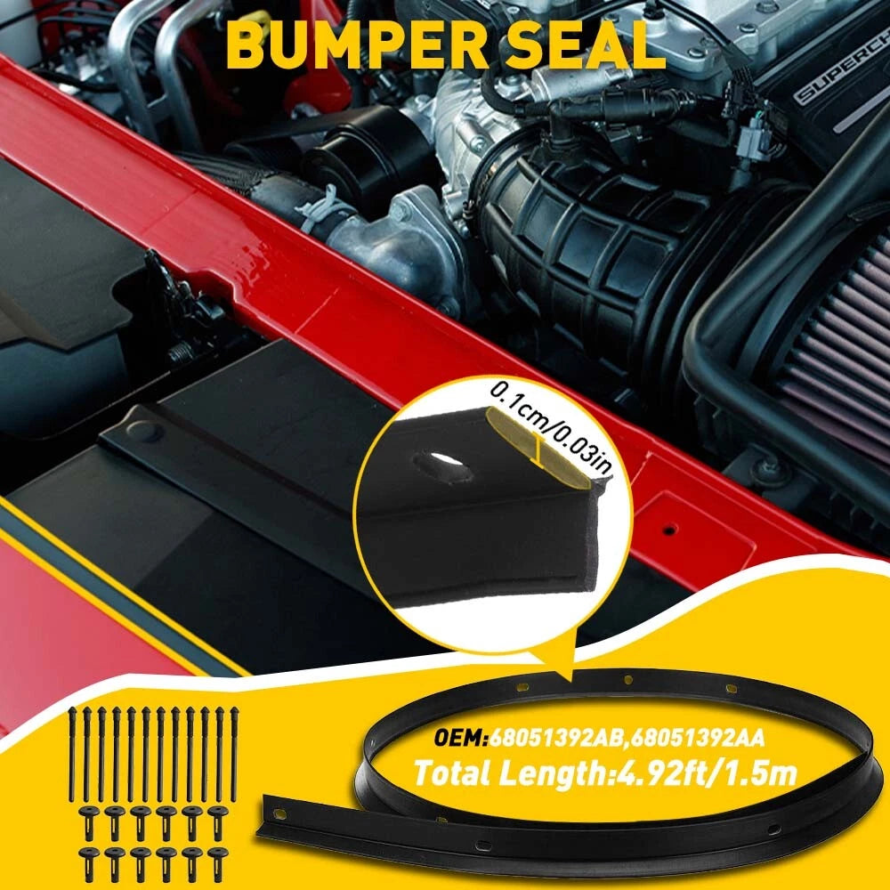 Hood Nose to Bumper Fascia Seal & Rivets for Dodge Challenger (2008–2021)