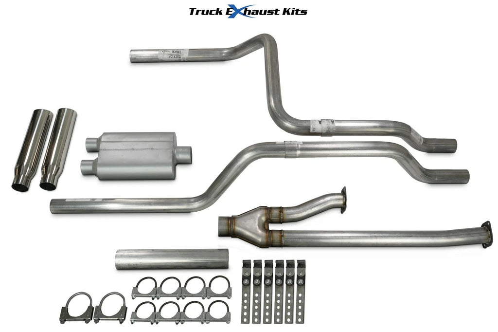 2.5" Dual Exhaust Kit for Toyota Tundra (2014–2021) - 2 Chamber, Rolled Tip