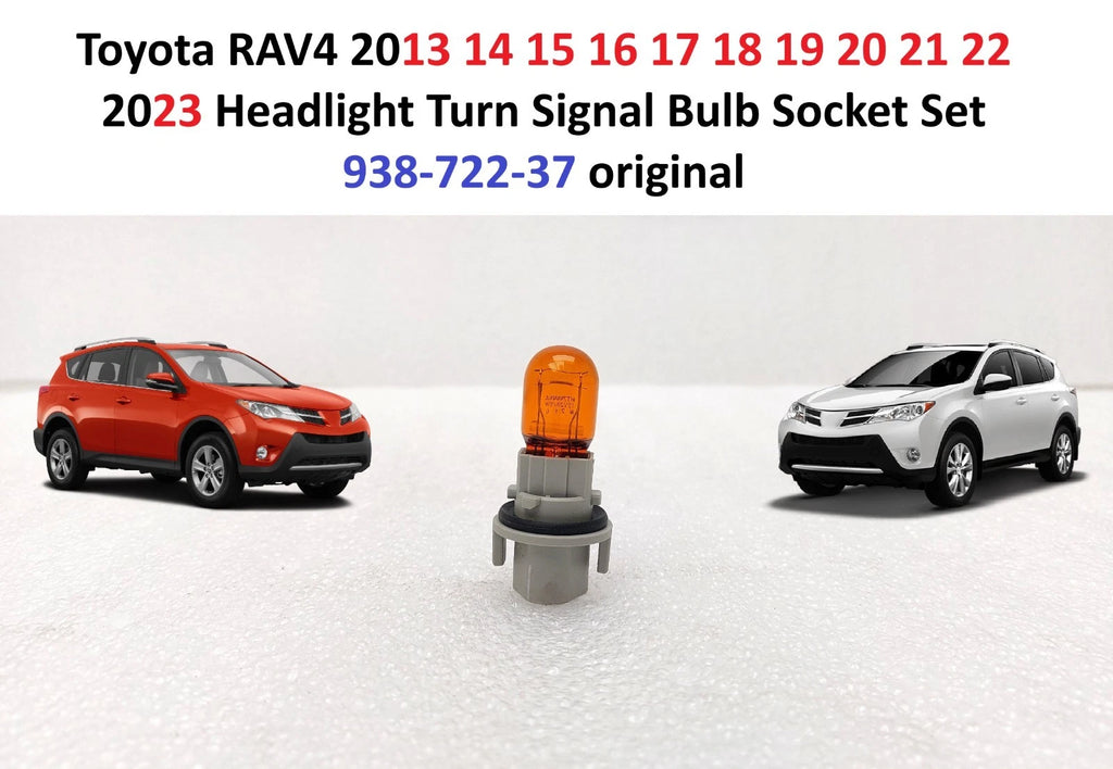 Set of 2 Headlight Turn Signal Bulb Sockets for Toyota RAV4 (2013–2023) 938-722-37