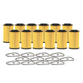 Set of 12 Engine Oil Filters for Hyundai Kia V6 (StdAsp GAS)