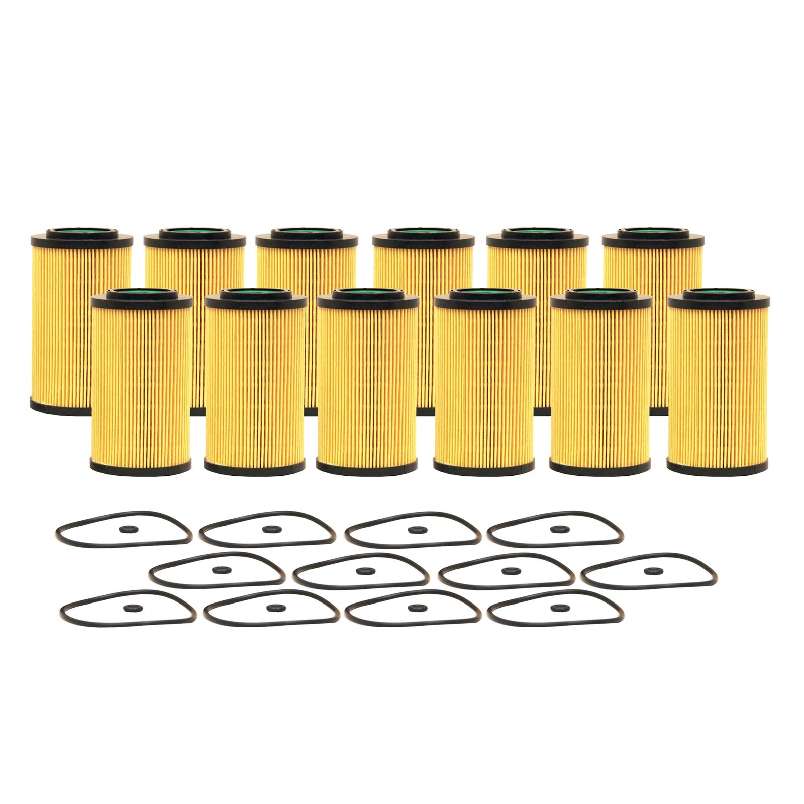 Set of 12 Engine Oil Filters for Hyundai Kia V6 (StdAsp GAS)