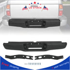 Rear Steel Step Bumper for Toyota Tacoma (1995–2004) Black Assembly